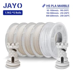 JAYO PLA Filament 5Rolls PLA Marble 3D Printer Filament 1.75MM For FDM 3D Printer High Speed Marble Texture 3D Printing Material