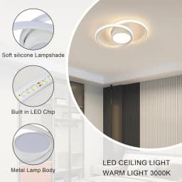LED Ceiling Light,Bedroom Ceiling Lamp, 42W 4800LM,Warm White 3000K, Rond Modern Ceiling Light for Living Room Kitchen