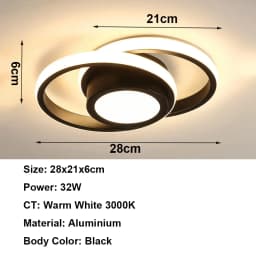LED Ceiling Light,Bedroom Ceiling Lamp, 42W 4800LM,Warm White 3000K, Rond Modern Ceiling Light for Living Room Kitchen