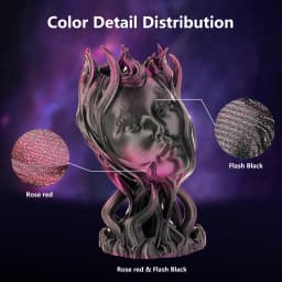 ERYONE 1/5KG Burnt Color Rainbow PLA Filament 3D Print 1.75mm +/-0.03mm, Multicolor Available,1kg/spool