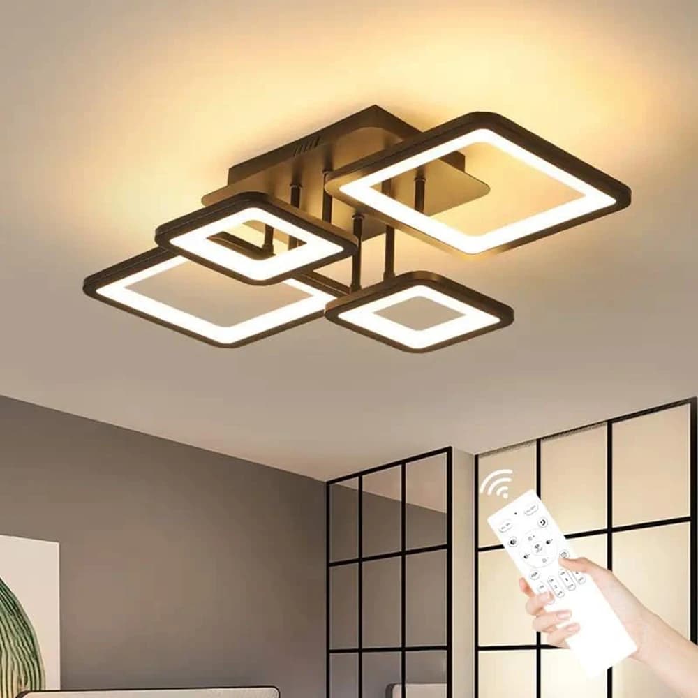 Modern LED Ceiling Light,54W Dimmable Ceiling Light with Remote Control Ceiling Lamp for Living Room
