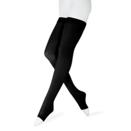 Women Medical Thigh High Compression Stockings With Silicone Band Graduated Firm Support 30-40 MmHg Varicose, Lymphedema Edema