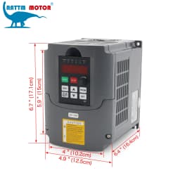 【EU Stock】220v 2.2kw Air Cooled CNC Spindle Motor ER20 4 Bearing ER20 Collet & 2200w VFD / Inverter for Wood Milling