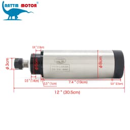 【EU Stock】220v 2.2kw Air Cooled CNC Spindle Motor ER20 4 Bearing ER20 Collet & 2200w VFD / Inverter for Wood Milling