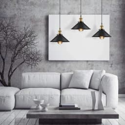 3 Lights Vintage Pendant Light,E27 Black Metal Hanging Lights,Industrial Ceiling Lights for Kitchen Bedroom (Bulb not Included)