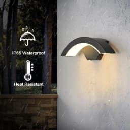 24W LED Modern Outdoor Wall Sconces,Warm White 3000K LED Wall Lamp, Outdoor Wall Light for Terrace Gardens Pathway