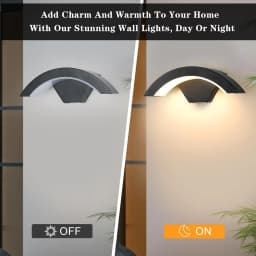 24W LED Modern Outdoor Wall Sconces,Warm White 3000K LED Wall Lamp, Outdoor Wall Light for Terrace Gardens Pathway
