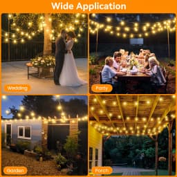 G40 LED Globe String Lights 30M IP44 Waterpoof Dimmable Bulbs Balcony Garland Fairy Lamps for Wedding Christmas Party Deco
