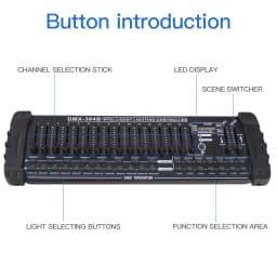 Datewink DMX 512 Controller 384 Channel DMX and MIDI Console Operator Stage Lights Controller For Live Concert KTV DJ Disco Club