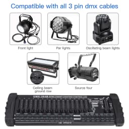 Datewink DMX 512 Controller 384 Channel DMX and MIDI Console Operator Stage Lights Controller For Live Concert KTV DJ Disco Club