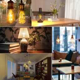 6pack Vintage Light Bulbs 6W ST64 E27 Edison Screw Bulb 2700K LED Bulb Warm White Antique Style Retro Amber Glass Filament Lamp