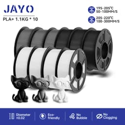 JAYO PLA PLUS Transparente 3D Printer Filament 1.75mm 1.1KG/Rolls 3D Printing Materials for 100% No Bubble &FDM 3D Pen DIY Gift