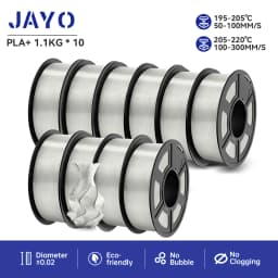 JAYO PLA PLUS Transparente 3D Printer Filament 1.75mm 1.1KG/Rolls 3D Printing Materials for 100% No Bubble &FDM 3D Pen DIY Gift
