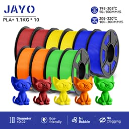 JAYO PLA PLUS Transparente 3D Printer Filament 1.75mm 1.1KG/Rolls 3D Printing Materials for 100% No Bubble &FDM 3D Pen DIY Gift