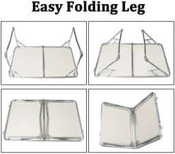 EFAN Small Folding Picnic Camping Table 60x40x26cm, Aluminium Lightweight Foldable Picnic Laptop Bed Travelling Portable Table