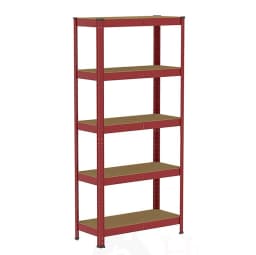 5 Tier Metel Garage Shelf Unit 150x70x30cm, Heavy Duty, Boltless Design, for Warehouse Workshop Office, 875kg Total Capacity