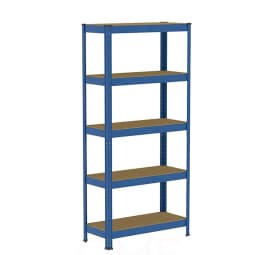 5 Tier Metel Garage Shelf Unit 150x70x30cm, Heavy Duty, Boltless Design, for Warehouse Workshop Office, 875kg Total Capacity