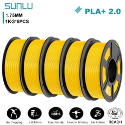 SUNLU 5KG PLA+2.0 3D Printer Filament Tougher and Stronger PLA Plus Filament 1000G/Roll 1.75mm 3D Filament Fits for FDM 3D Print