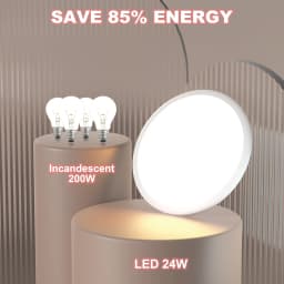 LED Ceiling Lights AC220V 24W Round Flush Ceiling Light 3000K/6500K Waterproof IP54 for Bathroom Kitchen Corridor Bedroom Office