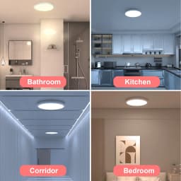 LED Ceiling Lights AC220V 24W Round Flush Ceiling Light 3000K/6500K Waterproof IP54 for Bathroom Kitchen Corridor Bedroom Office