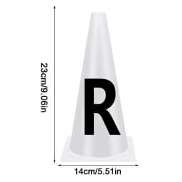 Horse Training Equipment Portable White Dressage Letter Cone Set Horse Training Equipment Stackable Sports Training Cone