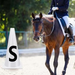 Horse Training Equipment Portable White Dressage Letter Cone Set Horse Training Equipment Stackable Sports Training Cone