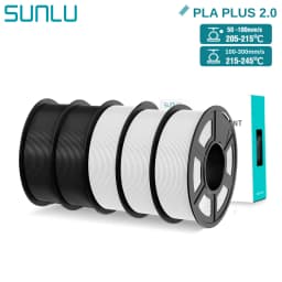 SUNLU PLA+2.0 3D Filament 5KG PLA PLUS Upgrade 1.75mm Neatly Wound Colorful 3D Filaments Spool for FDM 3D Printing Materials