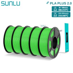 SUNLU PLA+2.0 3D Filament 5KG PLA PLUS Upgrade 1.75mm Neatly Wound Colorful 3D Filaments Spool for FDM 3D Printing Materials