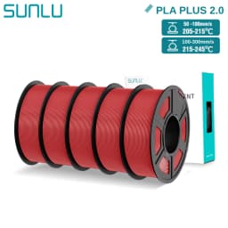 SUNLU PLA+2.0 3D Filament 5KG PLA PLUS Upgrade 1.75mm Neatly Wound Colorful 3D Filaments Spool for FDM 3D Printing Materials