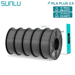 SUNLU PLA+2.0 3D Filament 5KG PLA PLUS Upgrade 1.75mm Neatly Wound Colorful 3D Filaments Spool for FDM 3D Printing Materials