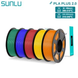 SUNLU PLA+2.0 3D Filament 5KG PLA PLUS Upgrade 1.75mm Neatly Wound Colorful 3D Filaments Spool for FDM 3D Printing Materials