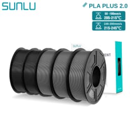 SUNLU PLA+2.0 3D Filament 5KG PLA PLUS Upgrade 1.75mm Neatly Wound Colorful 3D Filaments Spool for FDM 3D Printing Materials
