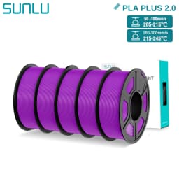 SUNLU PLA+2.0 3D Filament 5KG PLA PLUS Upgrade 1.75mm Neatly Wound Colorful 3D Filaments Spool for FDM 3D Printing Materials