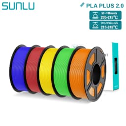 SUNLU PLA+2.0 3D Filament 5KG PLA PLUS Upgrade 1.75mm Neatly Wound Colorful 3D Filaments Spool for FDM 3D Printing Materials