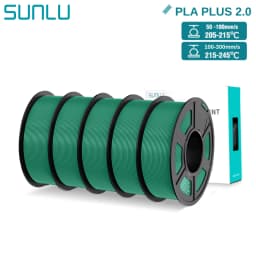 SUNLU PLA+2.0 3D Filament 5KG PLA PLUS Upgrade 1.75mm Neatly Wound Colorful 3D Filaments Spool for FDM 3D Printing Materials