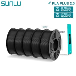 SUNLU PLA+2.0 3D Filament 5KG PLA PLUS Upgrade 1.75mm Neatly Wound Colorful 3D Filaments Spool for FDM 3D Printing Materials