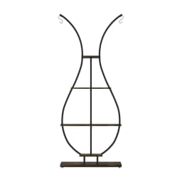 Vase Shape Tall Planter Display Rack Metal Garden Plant Stand with 5 Tiers and Hangers