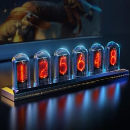 IPS Full Color Display Nixie Tube Atmosphere Light Multi-Color Gamut DIY LED Electronic Table Lamp Desk Decorate Christmas Gift