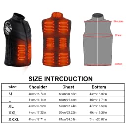 Men USB Infrared 9 Heating Areas Vest Jacket Women Winter Warmer Electric Heated Vest Waistcoat For Sports Skiing Hiking M~XXXL