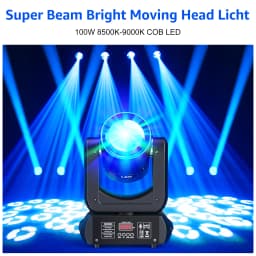 Gwong 150W Moving Head LED DMX512 Spot Beam RGBW Wash GOBO 18 Prism Dj Disco Stadium Party Light for Wedding Light Show Bar Club