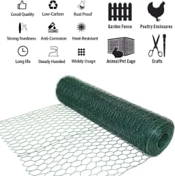 DayPlus Galvanized Welded Wire Mesh Gauze Welded Wire Mesh No Rust Mesh Hot-dipped for Chickens, Rabbits, Dogs, Building tools
