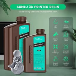 SUNLU 1KG Standard/ABS-Like/PLANT-Based/Water-Wash Resin 1000G/Bottle 405nm Photopolymer Resin For Most SLA/DLP/LCD 3D Printer