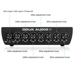 Nobsound T7 7-Band Equalizer Balanced XLR / RCA Preamp for Home Amplifier