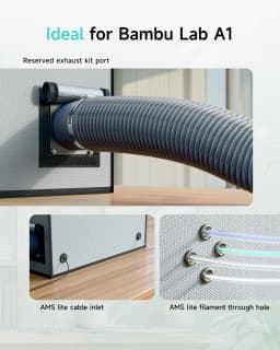 Yoopai 3D Printer Enclosure for Bambu Lab A1 3D Printer House Cover with LED Light Constant Temperature Large 550 X 600 X 670mm