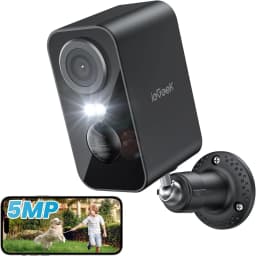 IeGeek 5MP WiFi Outdoor Surveillance Camera Wireless 5200 MAh Battery, PIR Motion Detection, Colourful Night Vision