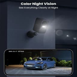 IeGeek 5MP WiFi Outdoor Surveillance Camera Wireless 5200 MAh Battery, PIR Motion Detection, Colourful Night Vision