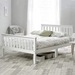 Double Bed Wooden Frame for Adults Kids Teenagers 4FT6 135 X 190cm
