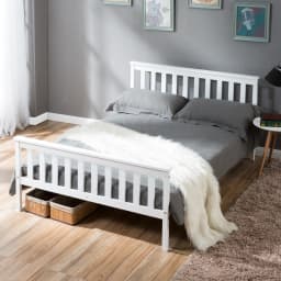 Double Bed Wooden Frame for Adults Kids Teenagers 4FT6 135 X 190cm
