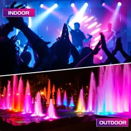 U'King 4PCS IP65 Waterproof Flat Stage Light 18 LED Par Light RGBW DMX512 Effect DJ Disco Party Christmas Bar Wedding Show Light