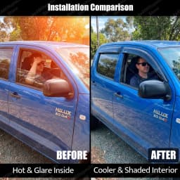 For Toyota Hilux Vigo 2005-2014 Window Deflector‌ Smoke Black Window Visor Weather Shields Sun Rain Guard Double Cab